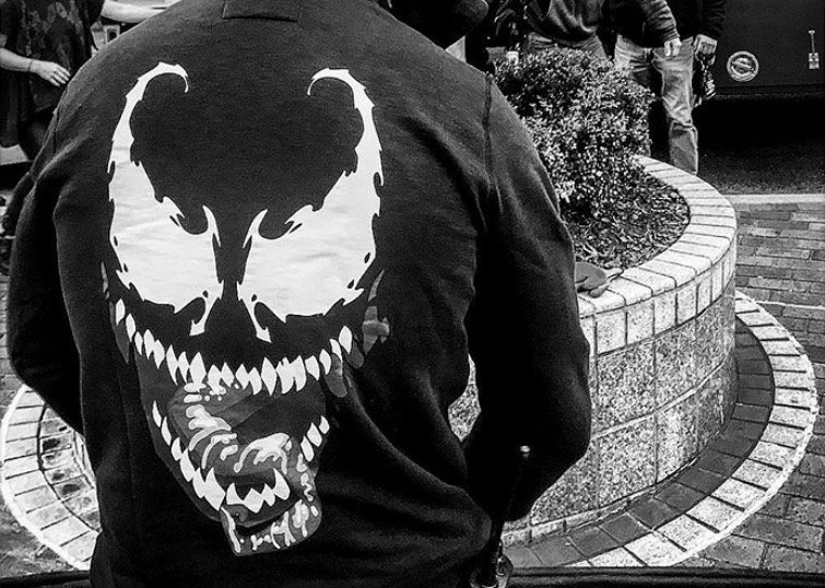 Check out a first look pic of Tom Hardy as Eddie Brock in Venom