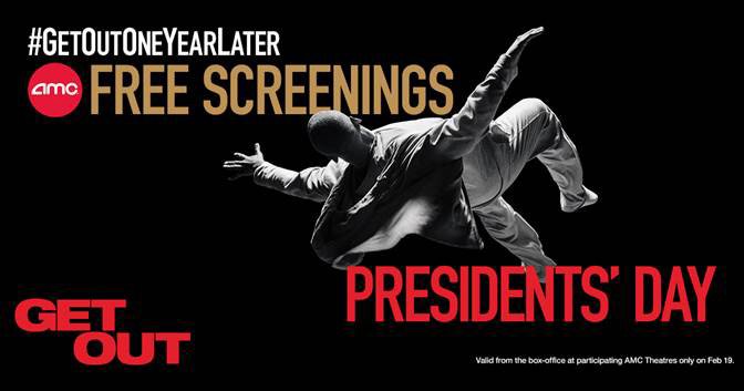 Free Get Out Screenings to Take Place on Presidents' Day!