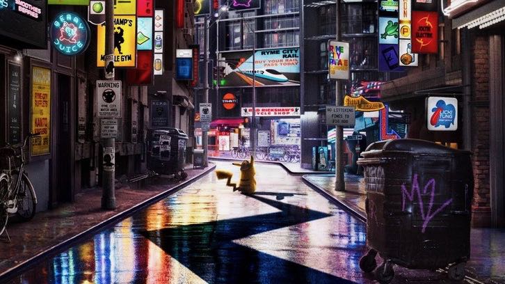Welcome to Ryme City in Detective Pikachu Poster