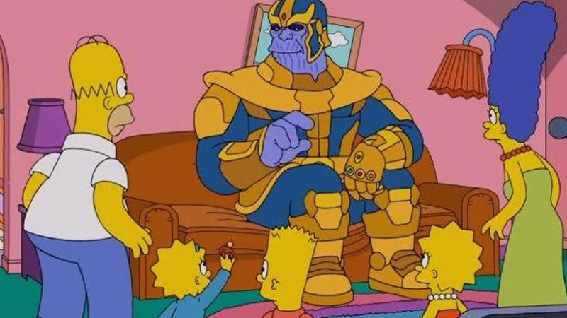 Thanos pays a visit to The Simpsons
