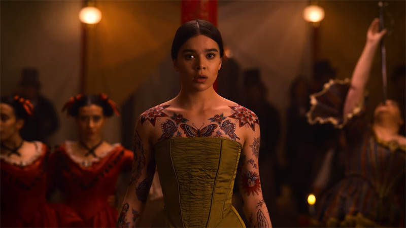 open lace back dress Red Hailee Steinfeld Dress Dickinson Prom Dress – Hoprom main image 1