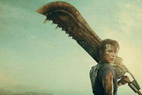 Milla Jovovich Totes the Giant Jawblade in New Monster Hunter Posters