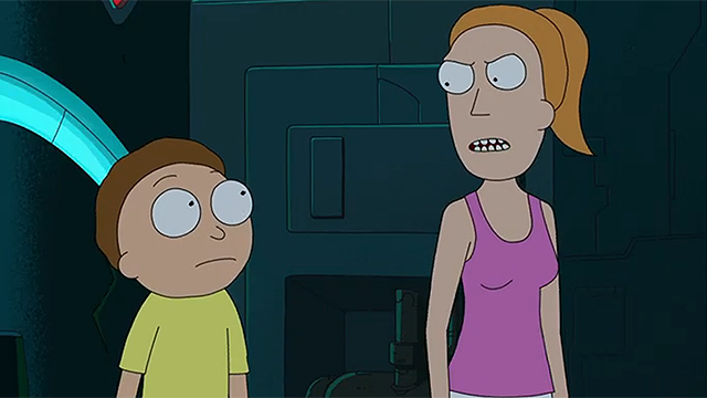 Rick and Morty Season 4 Episode 10 Recap In the previous episode of Cartoon Network’s Rick and Morty, Beth helped Rick take care of the children he thought he’d fathered. In Rick and Morty Season 4 Episode 10, Tammy came after Space Beth who returned to Earth to confront Rick. Do a Star Wars Thing Space Beth consulted a space doctor about the proximity device in her throat. He thought it was a bomb that would blow her up if she got near Earth Beth. Rick had cloned Beth, and Space Beth was like a younger version of her father. Tammy of the Galactic Federation was hot on Space Beth’s trail when she came back to Earth. She interrupted a family therapy session, but Rick killed her. However, the Galactic Federation came to wipe out Earth with a laser, sponsored by Wrangler, and took the Beths. The family made their way onto the Death Star. The Beths worked together to escape, while Rick fought Phoenix Person, a Birdperson cyborg, who was still in love with Tammy. Though they escaped the Death Star, the family was fed up with Rick. He didn’t remember which Beth was the real one, and when he checked what had happened, Rick learned that he’d mixed them up on purpose. Beltless Teamwork After trying to use the invisibility belt to get out of family therapy, Rick gave it to Summer to spite Morty. Morty got it from her while she tried spy on a guy, and Summer got him with a fire extinguisher when he tried to spy on the girls’ locker room. However, they were able to work together to defeat Tammy using the belt. At the Death Star, Morty and Summer didn’t think they needed the belt, so they let Jerry keep it. However, they were trying to stop the laser and could’ve used the belt. They learned that the laser wouldn’t destroy Wrangler jeans as marketing ploy. While a pants-less Morty distracted the bug aliens and killed them off-screen, Summer threw Morty’s jeans into the laser and broke it. Puppeteering Jerry made a puppet for the family therapy, and everyone ridiculed him, especially Dr. Wong. When the family broke into the Death Star, Jerry had to urinate, so Morty and Summer let him use the invisibility belt. They used Tammy’s body to gain access and left Jerry alone with her body because he was still nervous. While Rick and Phoenix Person were fighting, Jerry used the invisibility belt to carry Tammy and distract Phoenix Person long enough for the Beths to kill him. At the end of the episode, Jerry threw out the invisibility belt, which turned the garbage truck invisible. Jerry took it but couldn’t figure out how to put gas in it. What did you think of the season finale of Rick and Morty? Let us know in the comment section below!