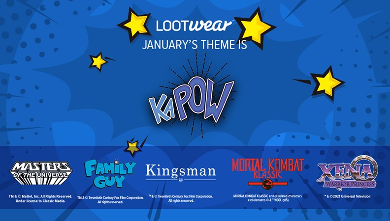 Exclusive First Look Photos at Loot Crate's January 2021 Ka-Pow Themed Loot Wear!