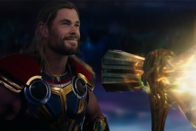 Thor Wields Stormbreaker in New Love and Thunder Photo