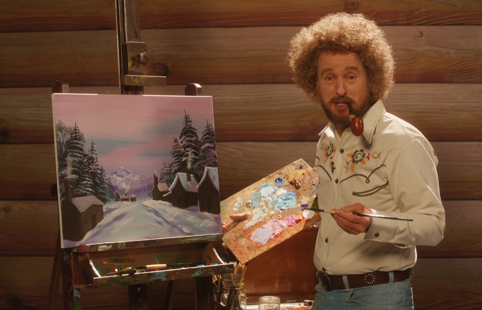 Owen Wilson Channels Bob Ross in First Look at Paint 