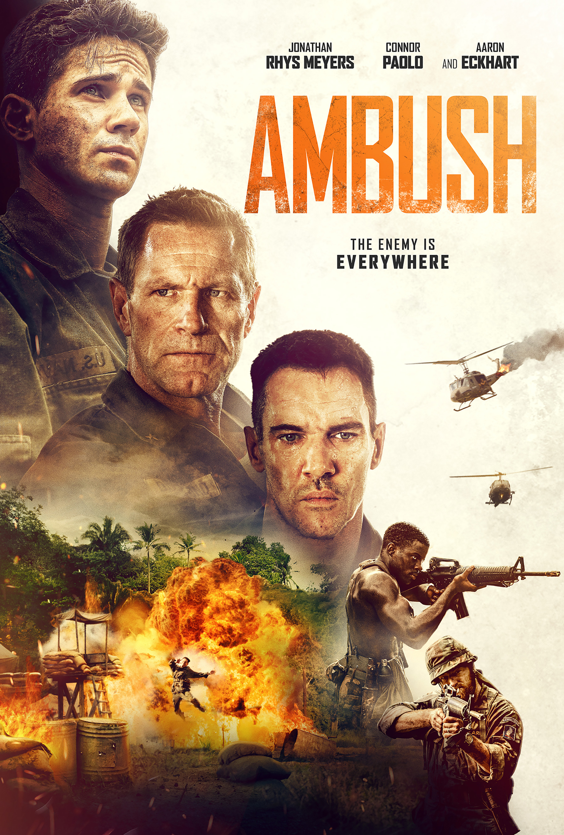 Exclusive Ambush Poster Previews Aaron EckhartLed War Movie