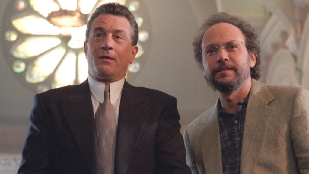 Robert De Niro and Billy Crystal in Analyze This.