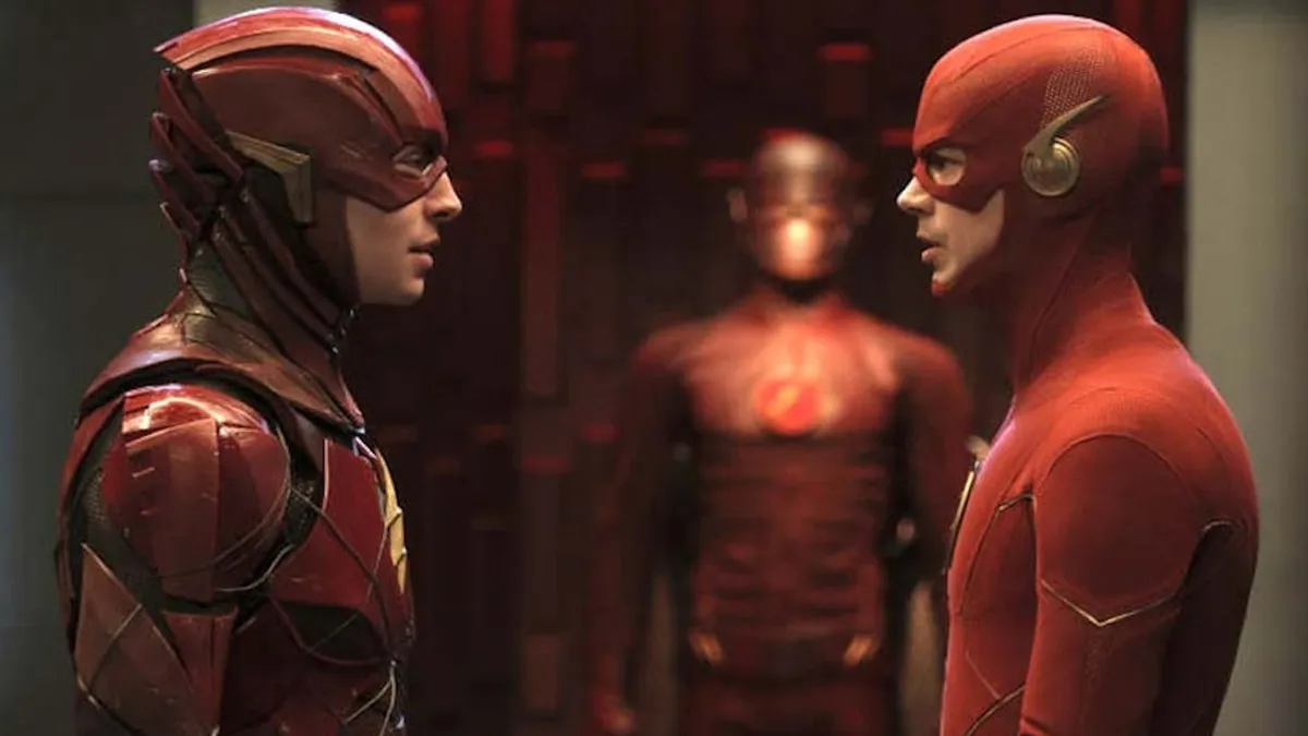The Flash Movie Grant Gustin Cameo Is Tv Show Flash In The Film