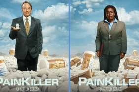 Uzo Aduba and Matthew Broderick in key art for Netflix’s limited series Painkiller