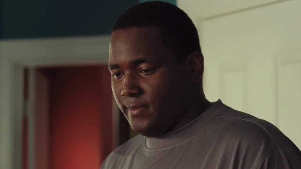 Quinton Aaron playing Michael Oher in The Blind Side