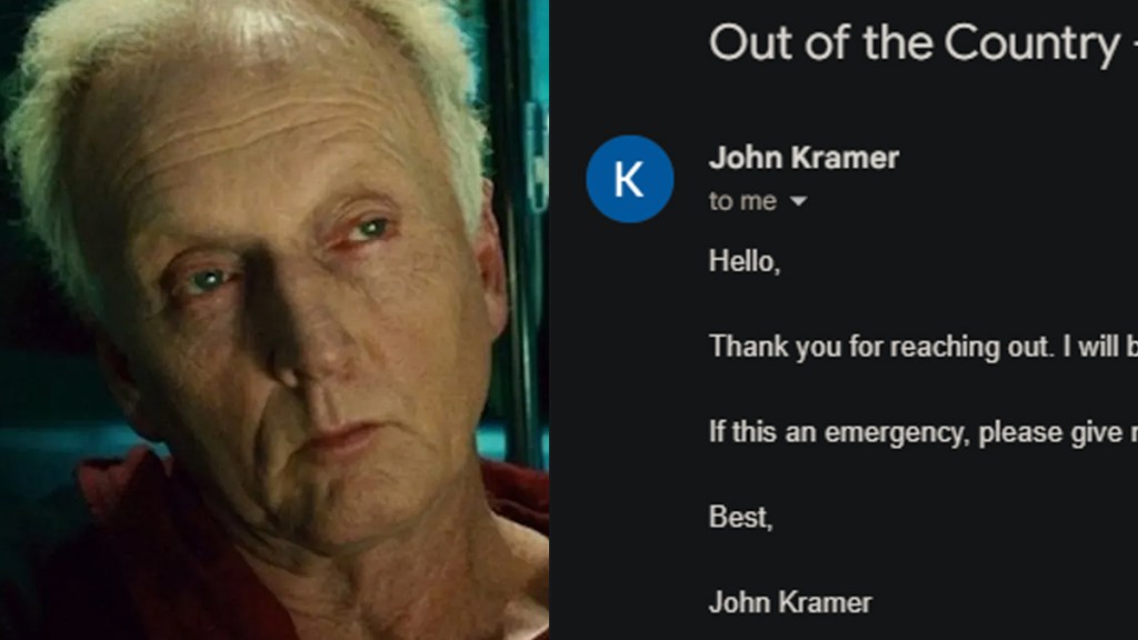 What is John Kramer’s Gmail in Saw X