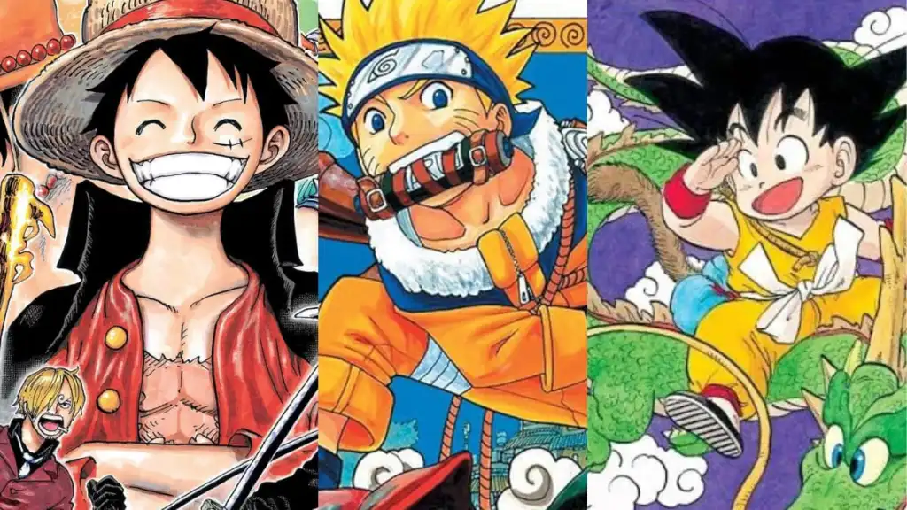 One Piece, Naruto, Dragon Ball