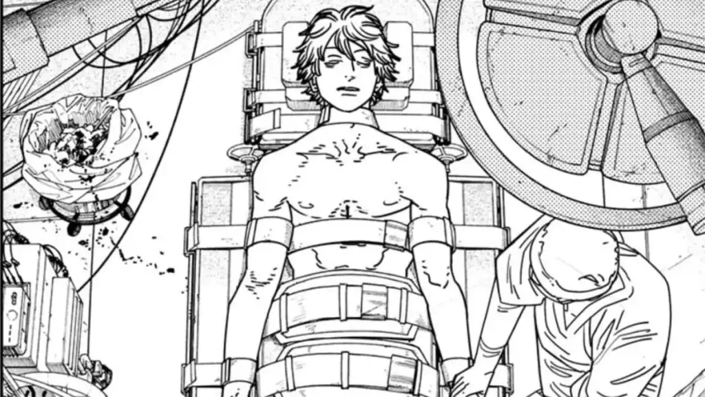 Denji being operated upon in Chainsaw Man chapter 156 (Image via Shueisha)