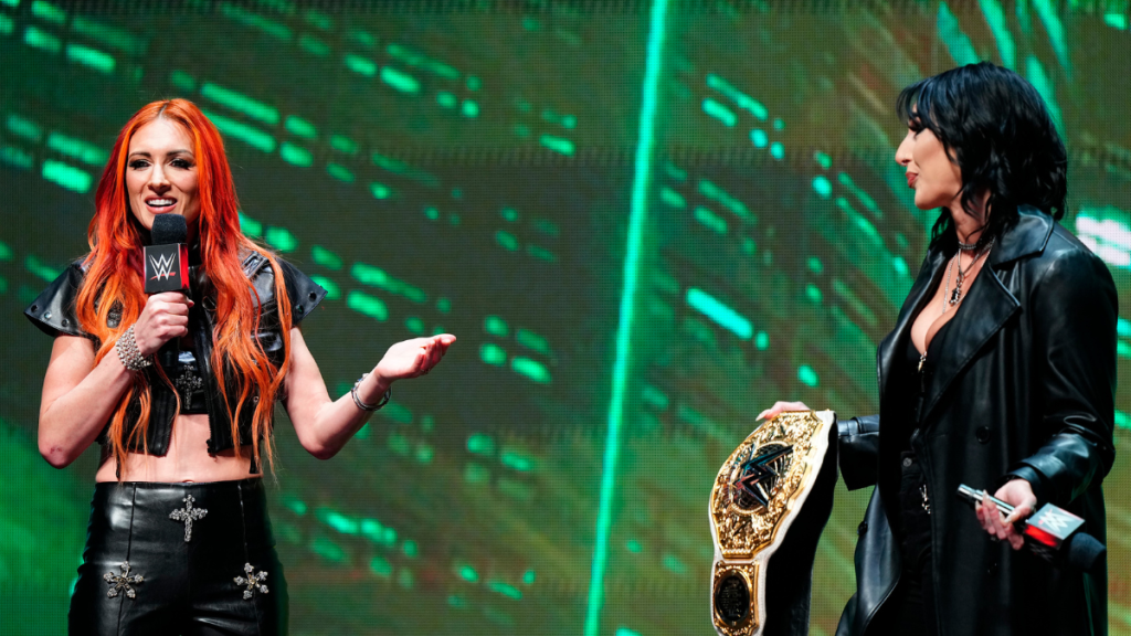 WWE Superstars Becky Lynch and Rhea Ripley