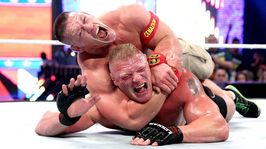WWE Superstars John Cena and Brock Lesnar