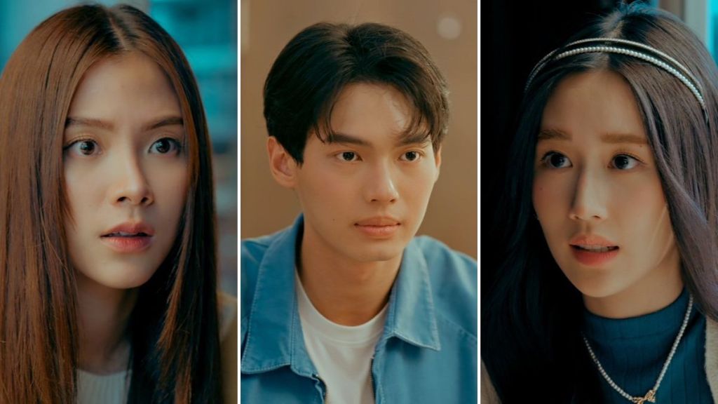 Baifern Pimchanok Luevisadpaibul, Win Metawin Opas-iamkajorn, and Jane Ramida Jiranorraphat in Beauty Newbie episode 9