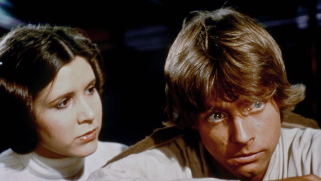Carrie Fisher and Mark Hamill in Star Wars A New Hope