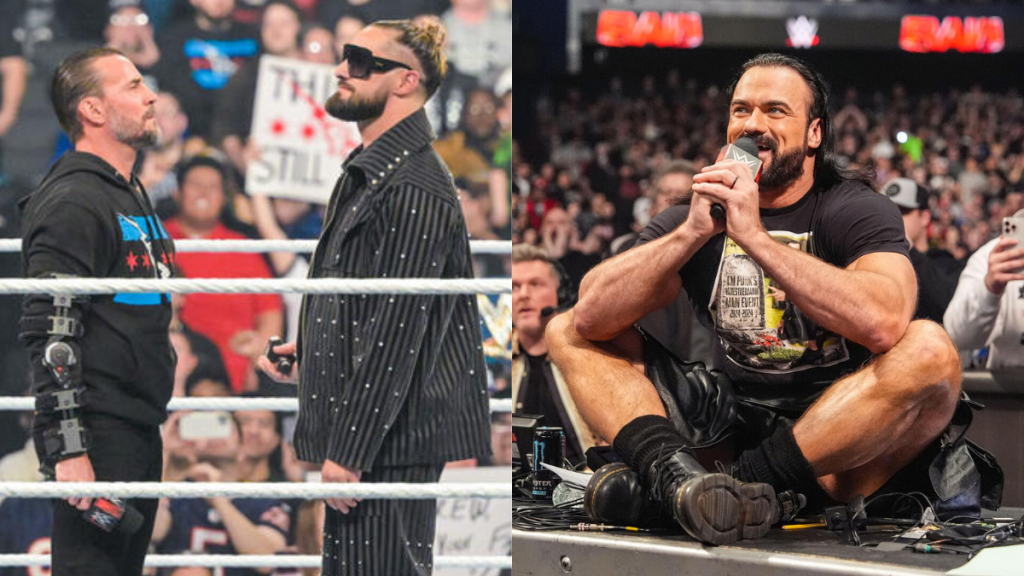 CM Punk, Seth Rollins and Drew McIntyre