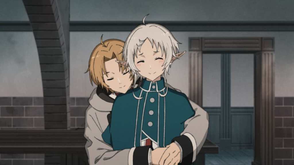 Rudeus Greyrat and Sylphy in Mushoku Tensei Jobless Reincarnation Season 2 Episode 13