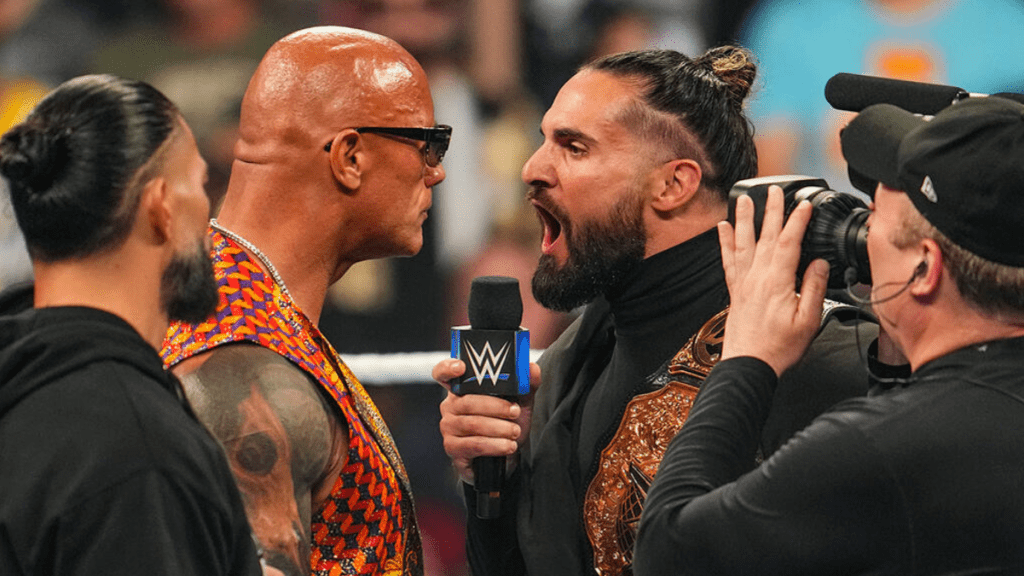 The Rock and Seth Rollins