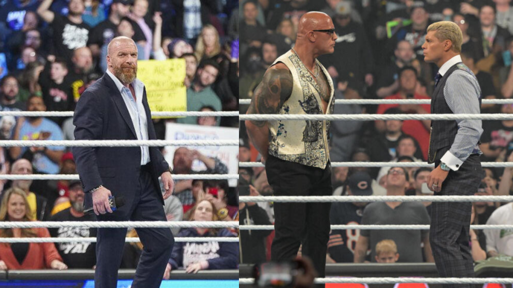 Triple H, The Rock and Cody Rhodes