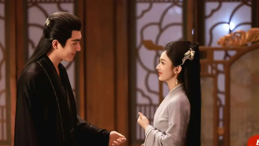 Lin Gengxin and Zhao Liying stare into each other's eyes
