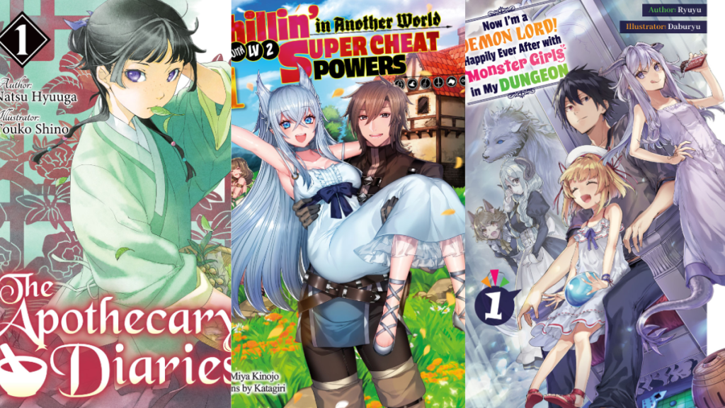 Popular Light Novels Based on J-Novels: Apothecary Diaries, Now I’m a Demon Lord! & More