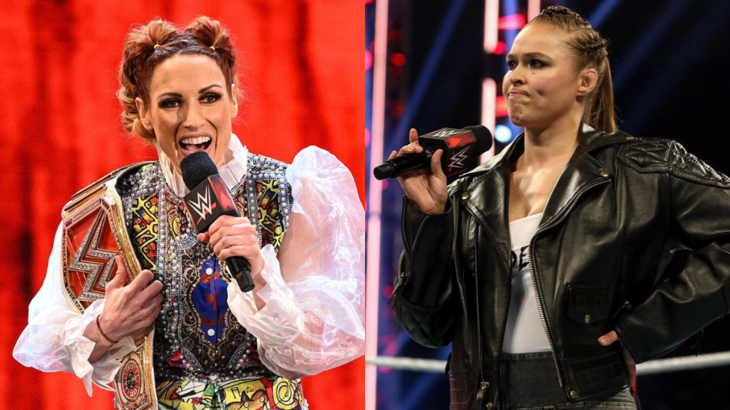 WWE star Becky Lynch and Former WWE star Ronda Rousey