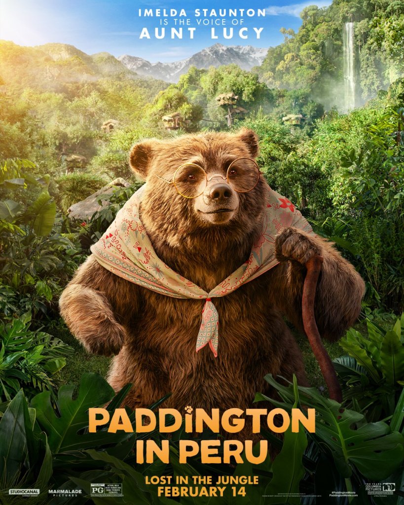 Paddington in Peru Posters Put a Spotlight on Olivia Colman & Antonio Banderas’ Characters