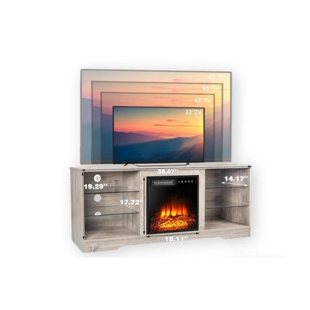 LEMBERI 18-inch Fireplace TV Stand