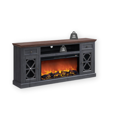 Farmhouse Fireplace TV Stand with 36-inch Electric Fireplace