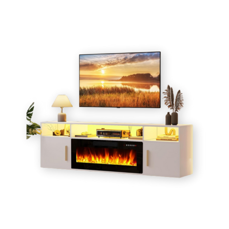 Lemberi Floating Fireplace TV Stand