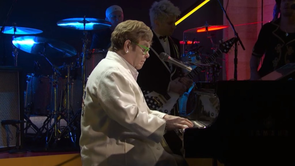 Elton John Makes a Comeback on SNL With Brandi Carlile