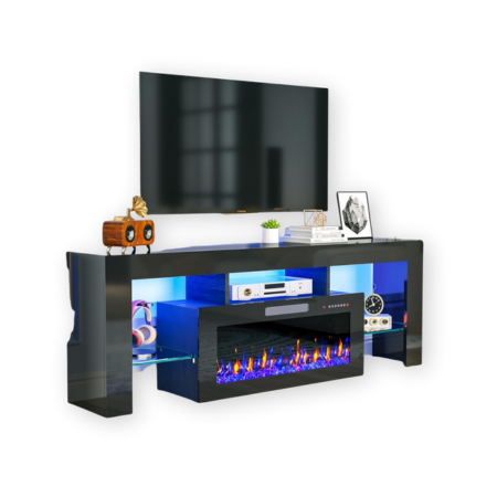 TOLEAD Modern Fireplace TV Stand