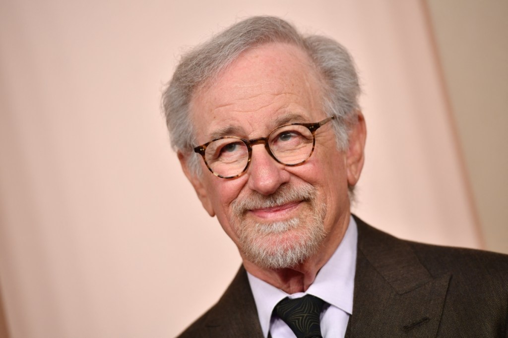 US director Steven Spielberg attends the Oscar Nominees Luncheon at the Beverly Hilton in Beverly Hills, California, on February 12, 2024.