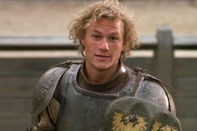 Heath Ledger smiles and stares.