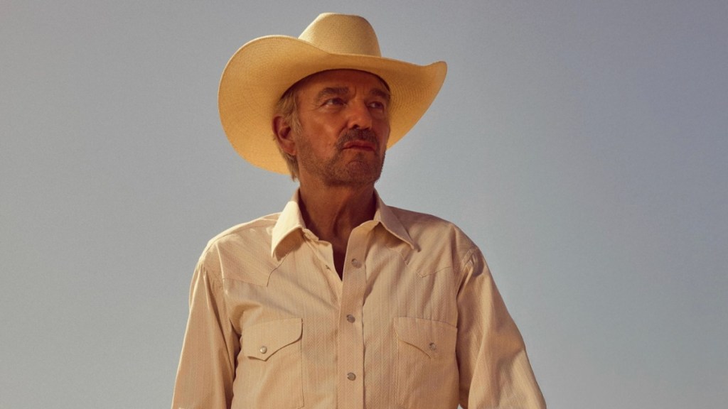 Billy Bob Thornton looks and stares.