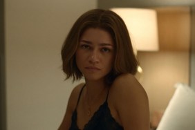 Zendaya looks and stares.