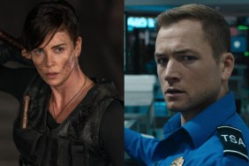 Charlize Theron and Taron Egerton in Netflix movies.