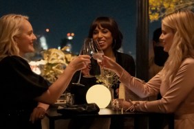 A group of women tap glasses in Imperfect Women.