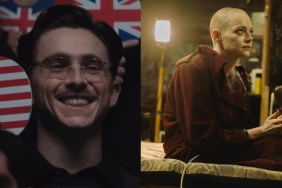Timothee Chalamet in Marty Supreme and Emma Stone in Bugonia.
