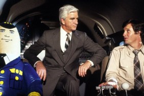 Leslie Nielsen and Robert Hays in Airplane!