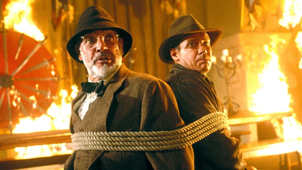 Sean Connery and Harrison Ford in Indiana Jones and the Last Crusade