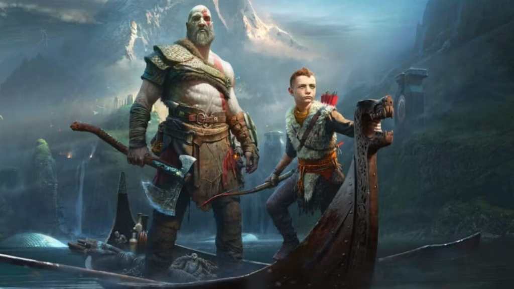 Kratos and Atreus in God of War.