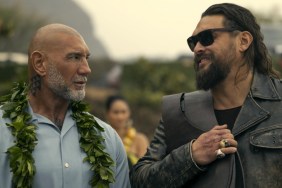 Jason Momoa and Dave Bautista in The Wrecking Crew