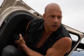 Vin Diesel holds a door in Fast & Furious.