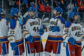 A hockey team in Off Campus.