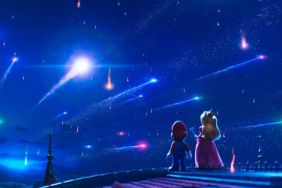 Mario and Peach in The Super Mario Galaxy movie.