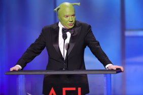 Mike Myers Celebrates Eddie Murphy Win in Full Shrek Makeup